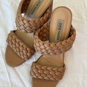 Steve Madden Braided Leather Block Heels